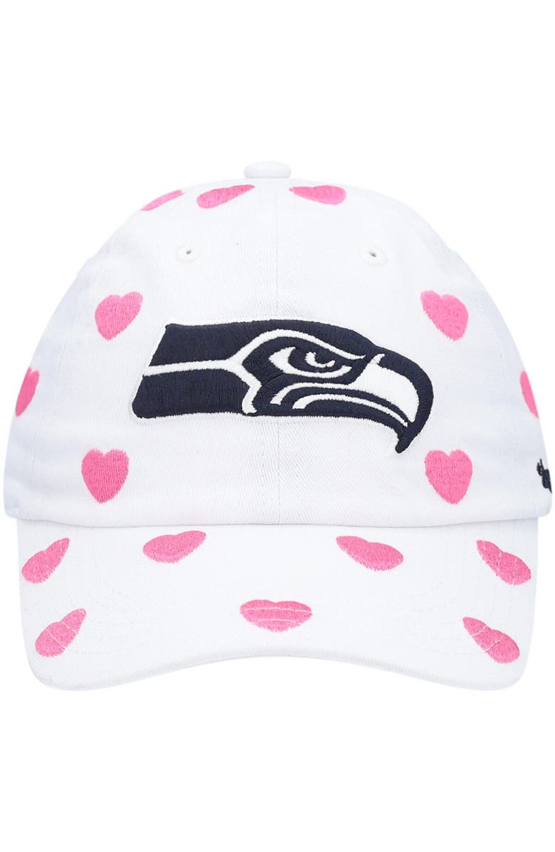 '47 Toddler Girls '47 White Seattle Seahawks Surprise Clean Up Adjustable Hat, Alternate, color, 