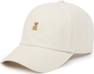 David & Young Embroidered Bear Cotton Adjustable Baseball Cap