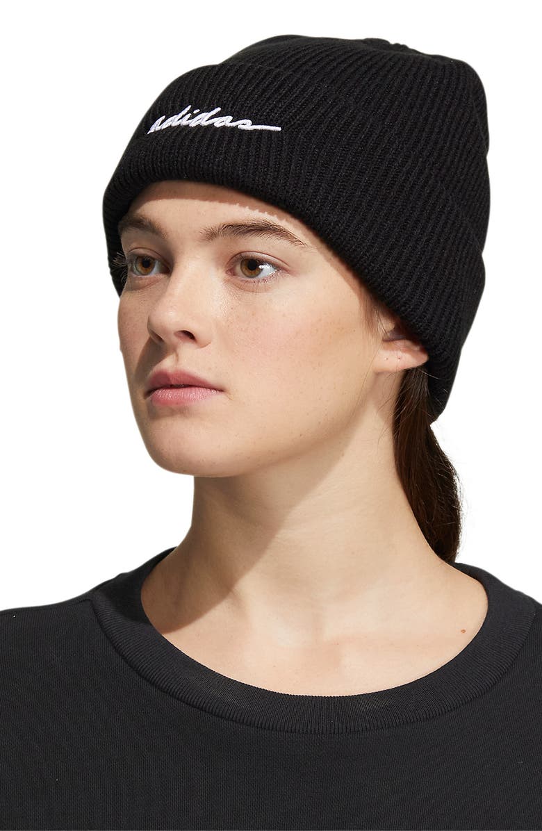 adidas Script Fold Beanie, Alternate, color,