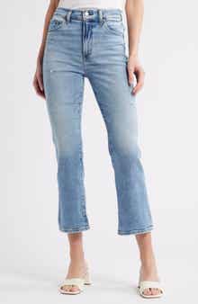 DAZE Shy Girl High Waist Crop Flare Jeans
