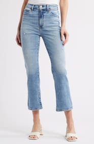 DAZE Shy Girl High Waist Crop Flare Jeans