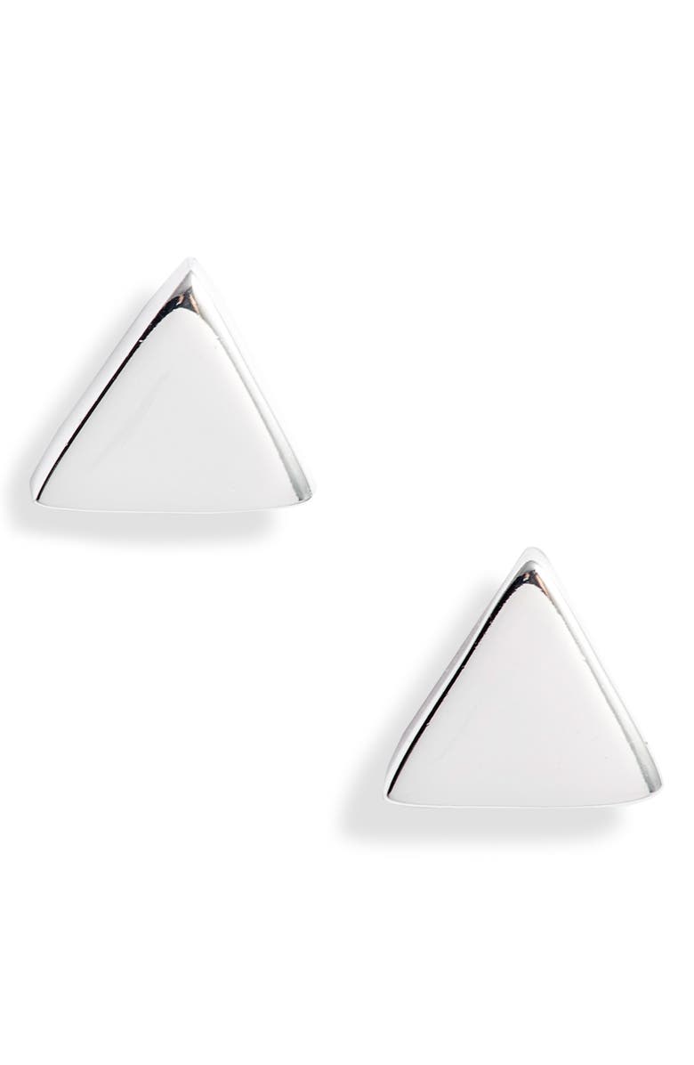 Argento Vivo Sterling Silver Triangle Stud Earrings, Main, color,
