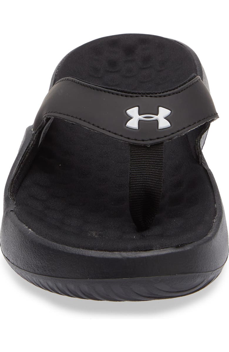 Under Armour Ignite Pro 8 Thong Toe Slide Sandal, Alternate, color, Black