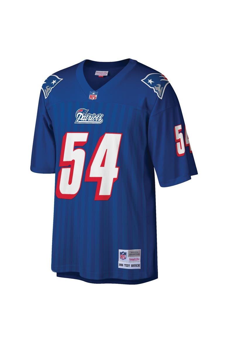 Men's Mitchell & Ness Tedy Bruschi Royal New England Patriots Big & Tall 1996 Retired Player Replica Jersey, Alternate, color, Royal
