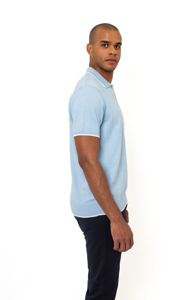 PINO BY PINOPORTE Tipped Cotton & Cashmere Polo, Alternate, color, 