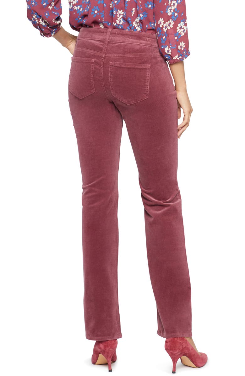 NYDJ Marilyn Corduroy Straight Leg Pants, Alternate, color, Husk