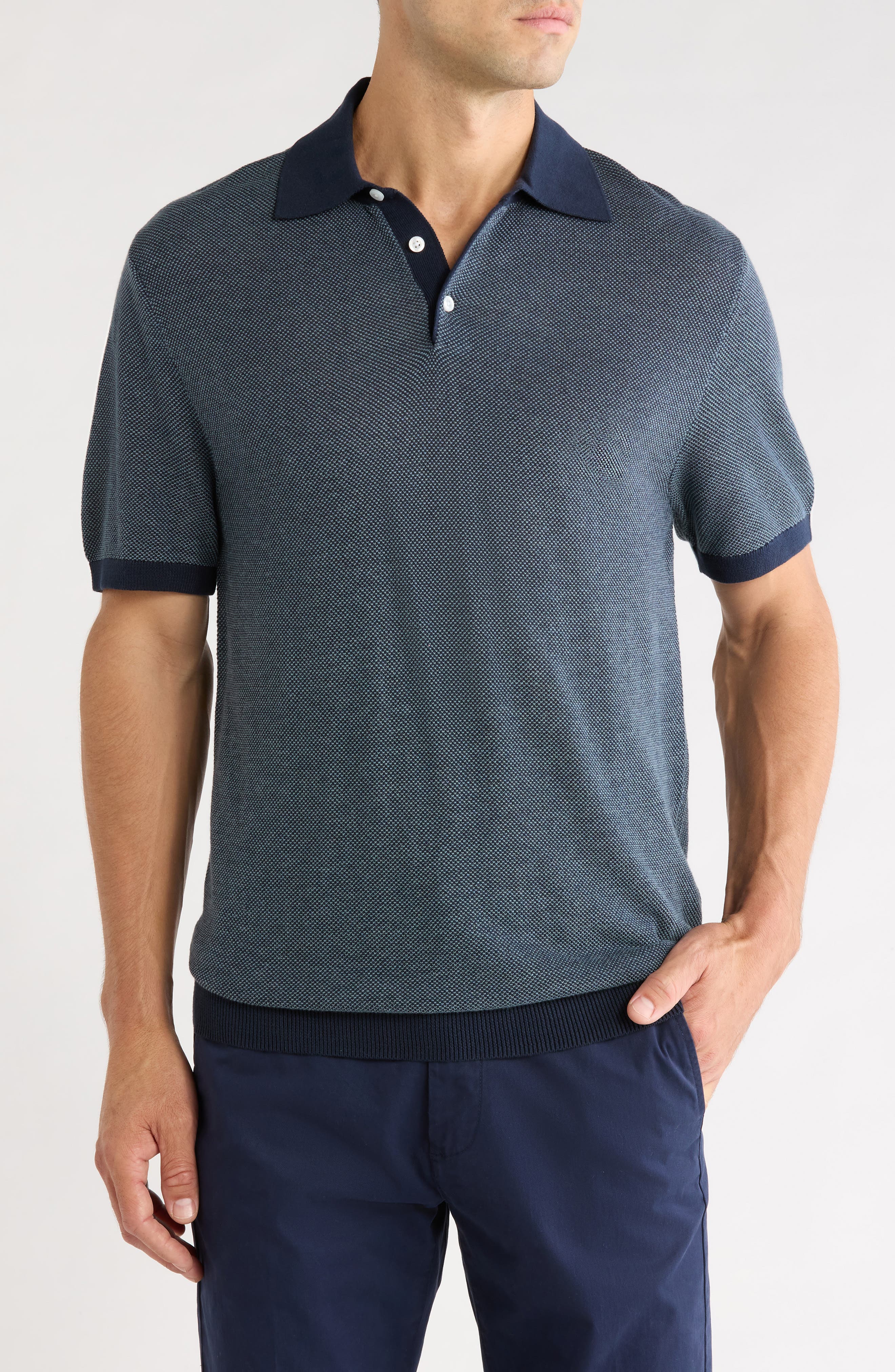 Textured Sweater Polo