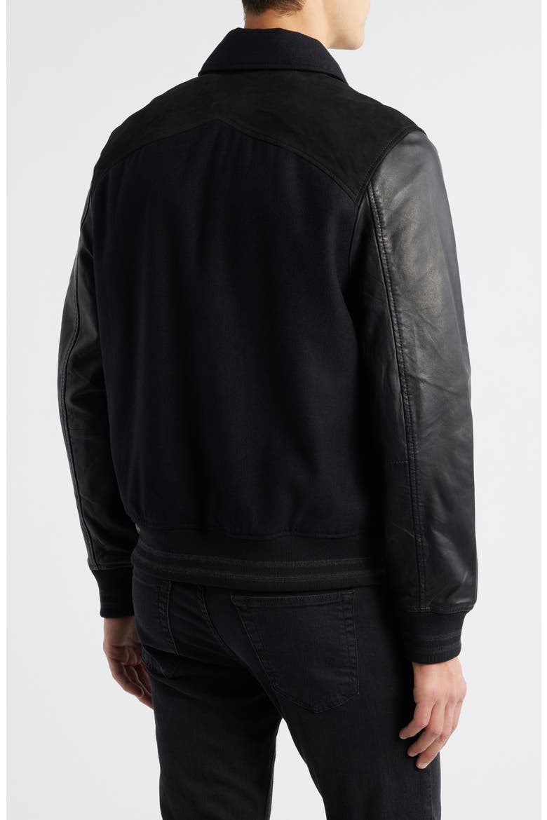Endleton Contrast Bomber Jacket, Alternate, color, BLACK