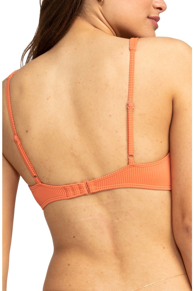 Love The Oceana Ribbed Bikini Top, Alternate, color, APRICOT BRANDY