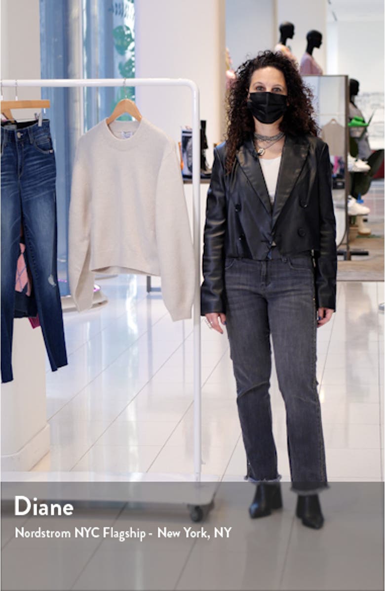 Relaxed Fit Crop Crewneck Sweater, sales video thumbnail