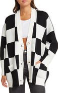 Dressed in Lala Love You Oversize Checkerboard Cardigan