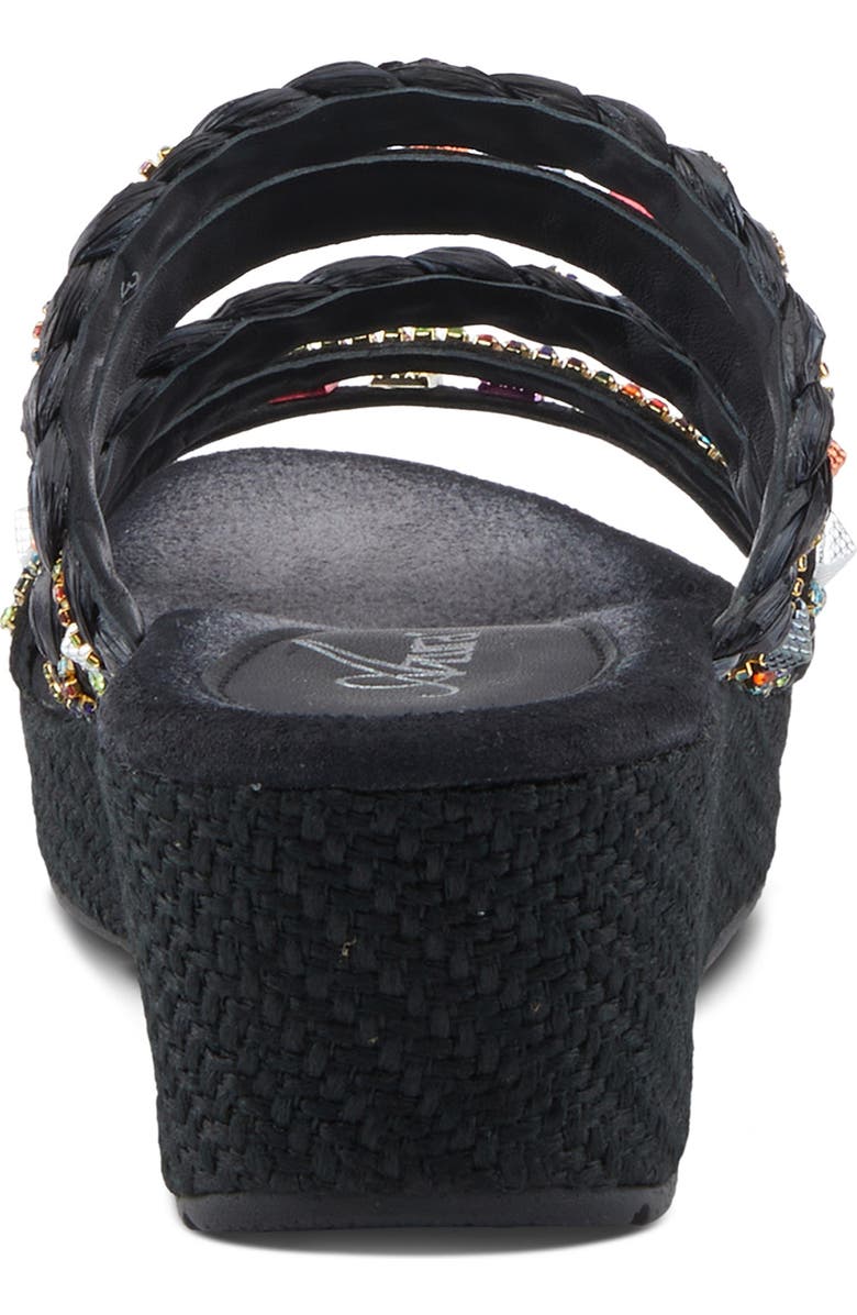 AZURA BY SPRING STEP Shinychic Platform Wedge Slide Sandal, Alternate, color, Black Multi