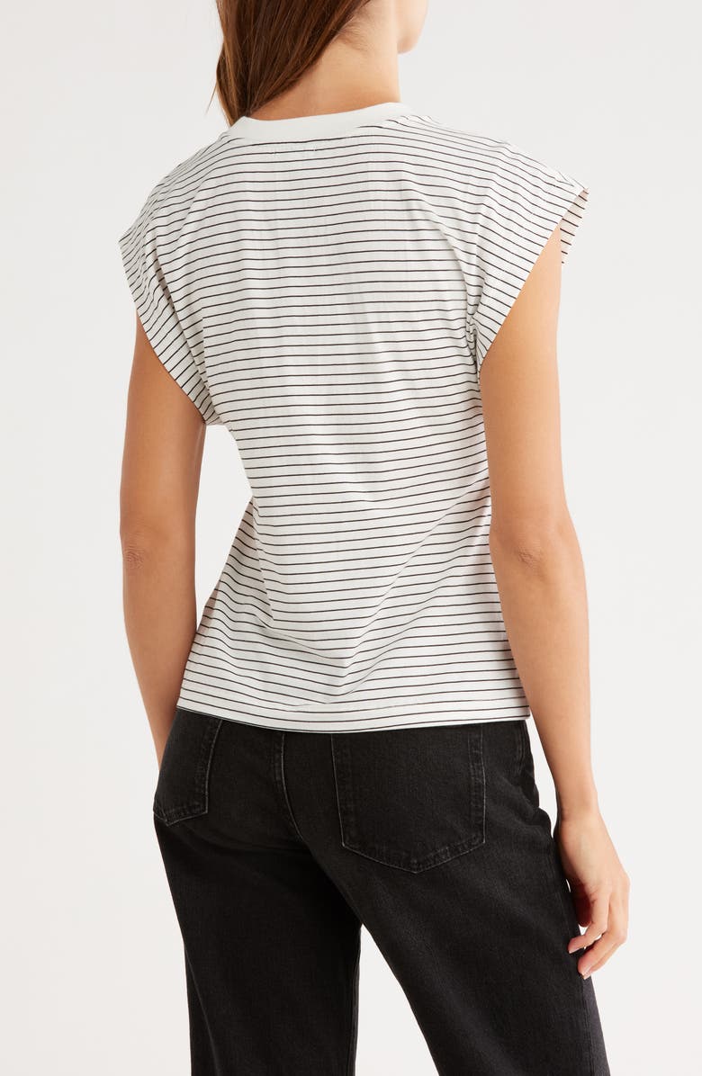 Pistola Marina Stripe Muscle T-Shirt, Alternate, color, Le Blanc Noir Stripe