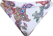 L'AGENCE Jean Bright Paisley Scoop Bikini Bottoms