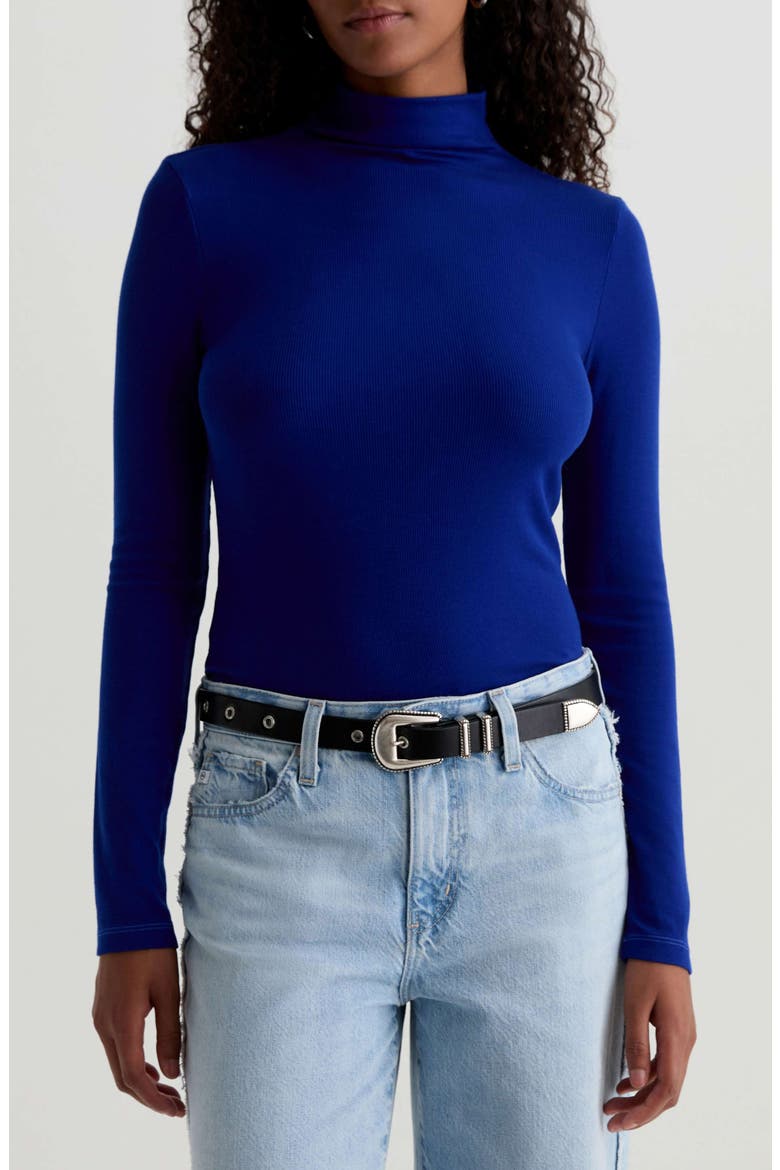 Chels Ribbed Turtleneck Sweater, Main, color, ENDLESS BLUE