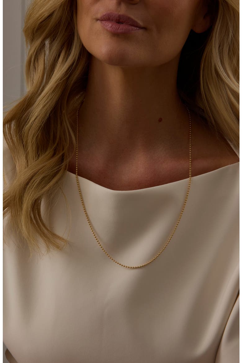 18k Gold Bead Chain Necklace, Alternate, color, 18K YELLOW GOLD