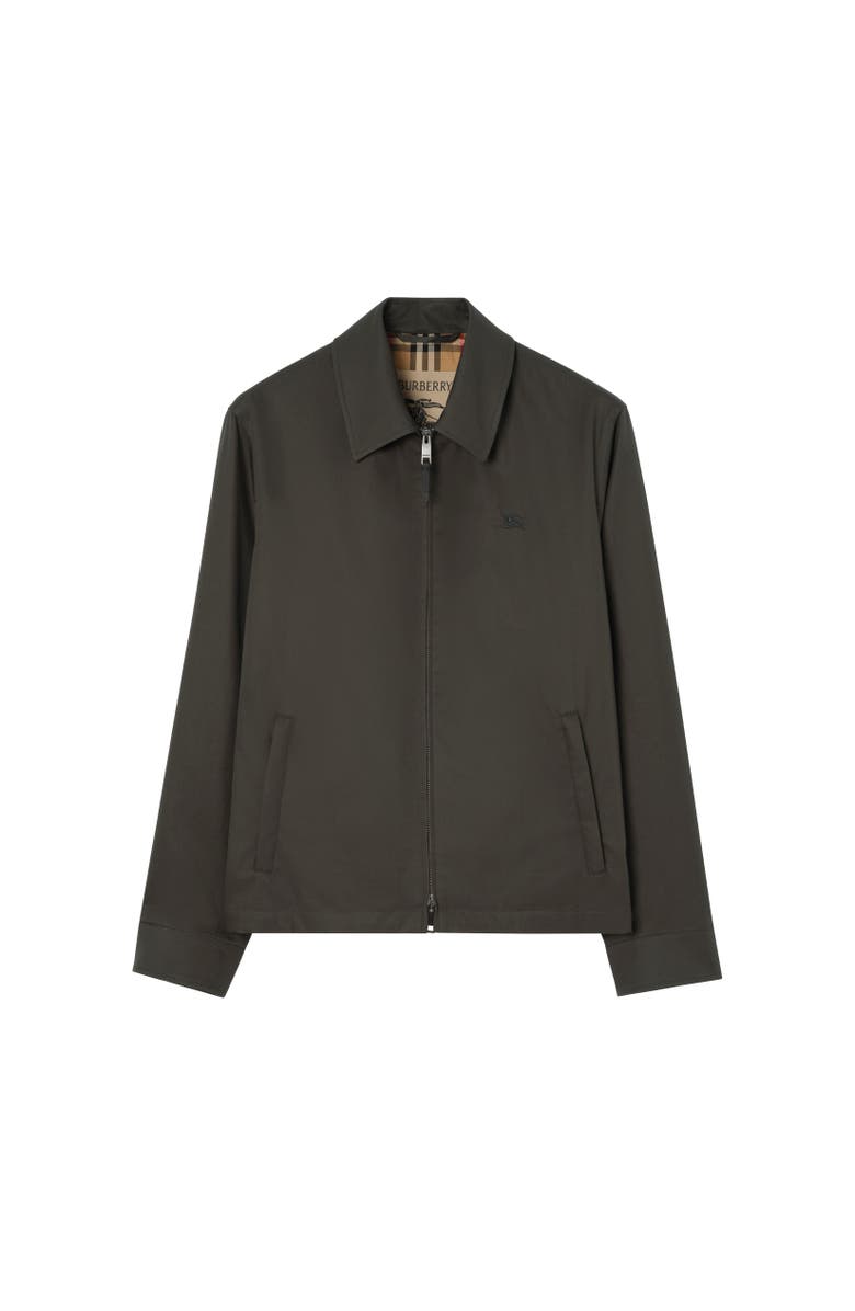 Burberry Tropical Gabardine Bloomsbury Harrington Jacket, Alternate, color, Graphite Grey