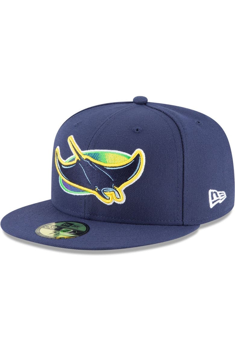 Men's New Era Navy Tampa Bay Rays Alternate Authentic Collection On-Field 59FIFTY Fitted Hat, Main, color, NAVY
