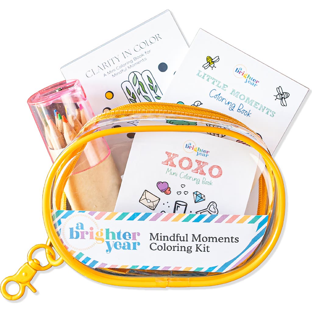 A Brighter Year Adult Coloring Kit with Keychain Clip in Mindful Moments  product