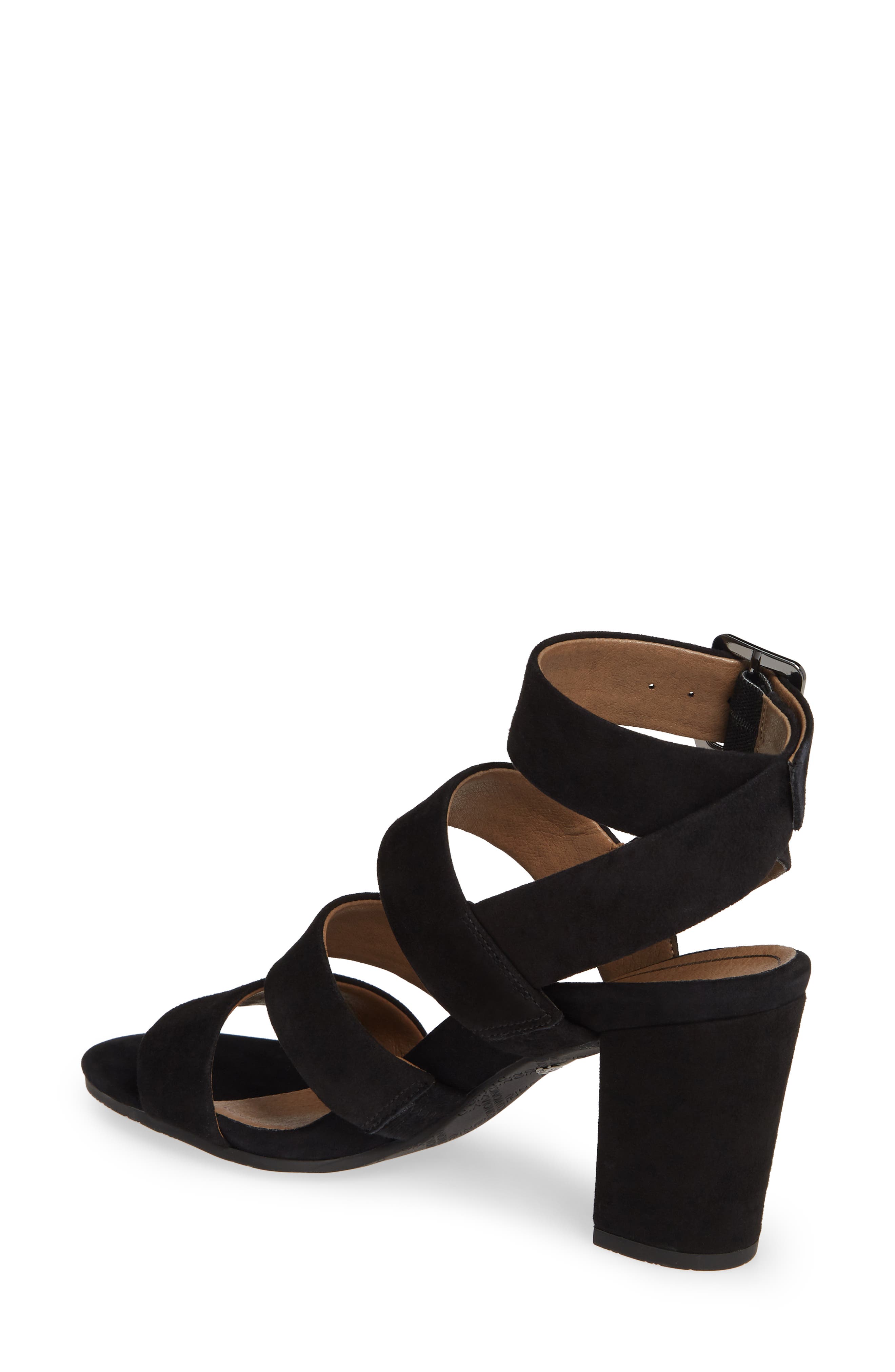 Vionic Blaire Block Heel Sandal, Alternate, color, BLACK SUEDE