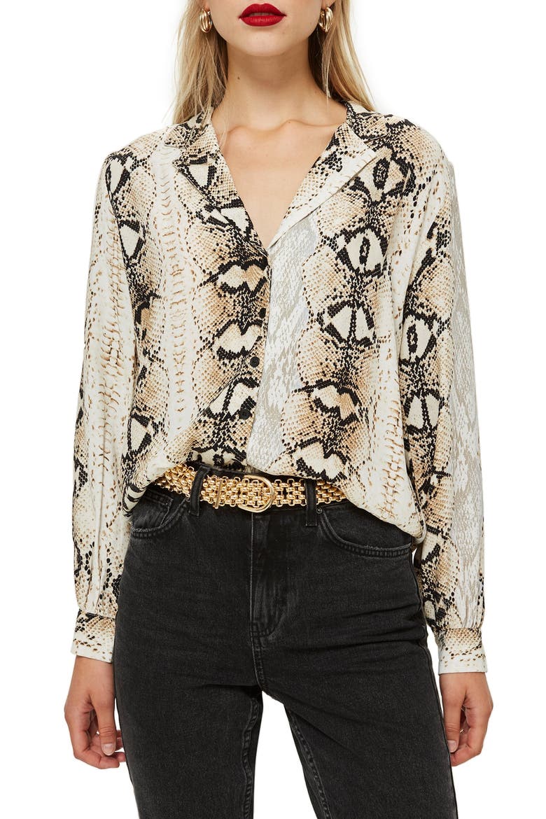 Jessica Print Shirt, Main, color, BLACK MULTI