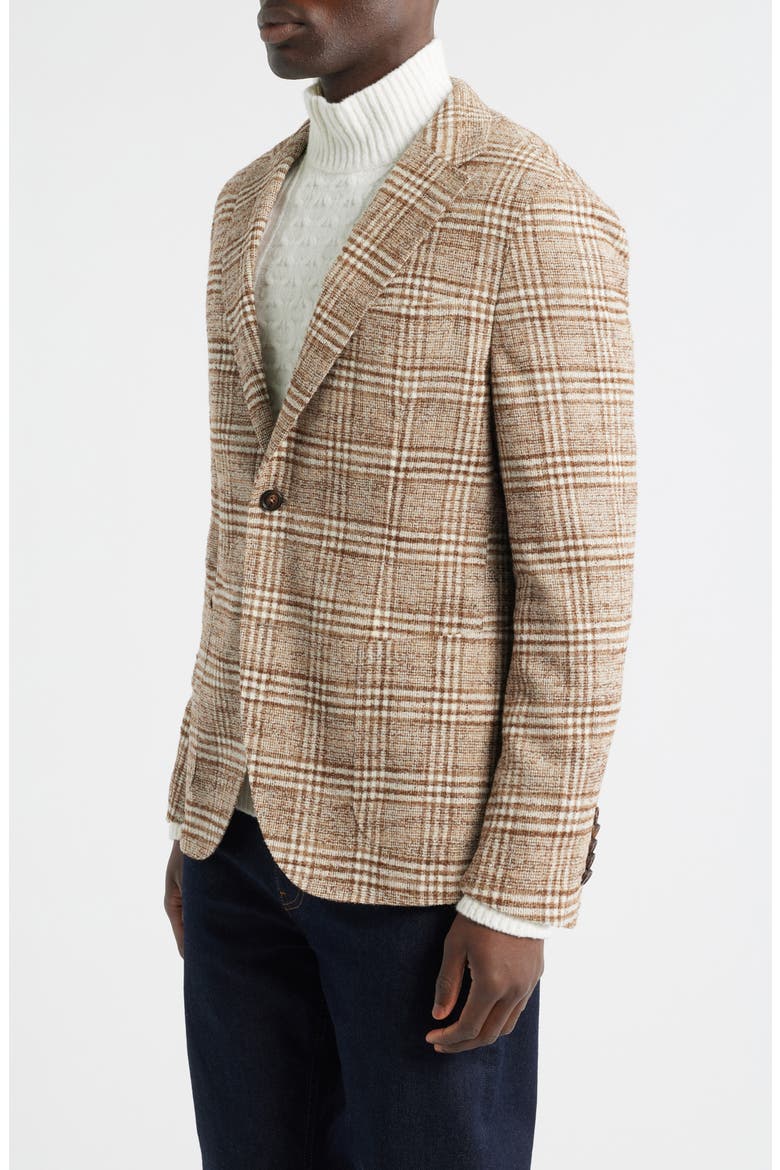 Heston Slim Fit Plaid Sport Coat, Alternate, color, MEDIUM BROWN