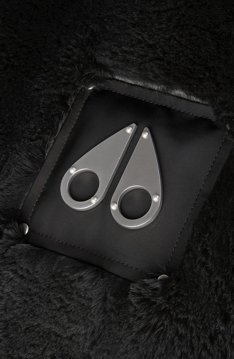 Moose Knuckles Portland Bunny Faux Fur Hooded Jacket, Alternate, color, Black