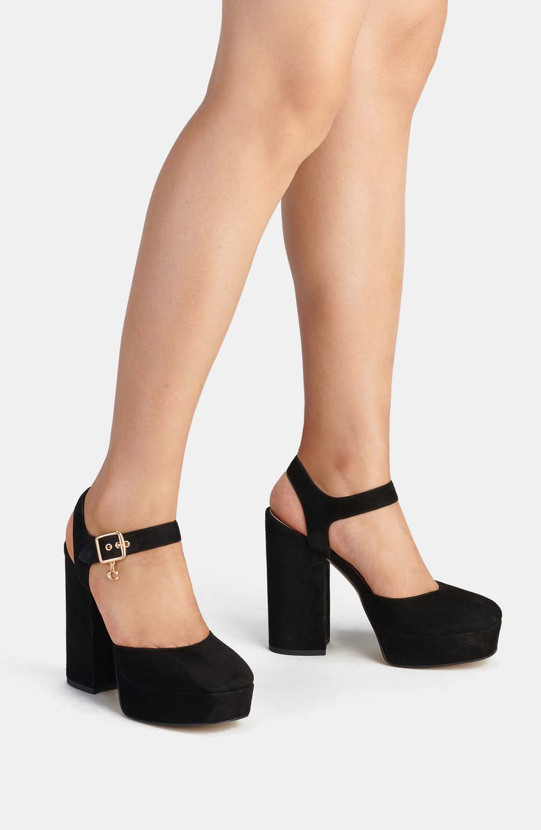 COACH Isabella Ankle Strap Platform Pump, Alternate, color,