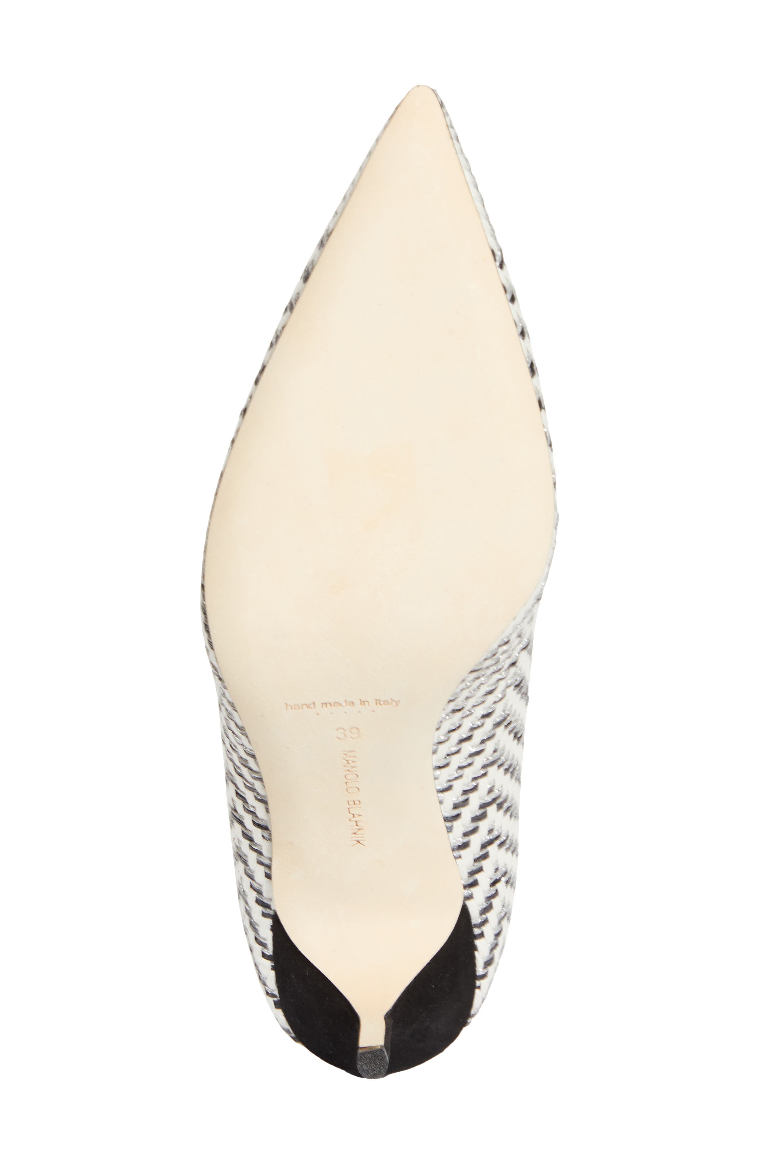 Manolo Blahnik BB Pointed Toe Raffia Pump, Alternate, color, 