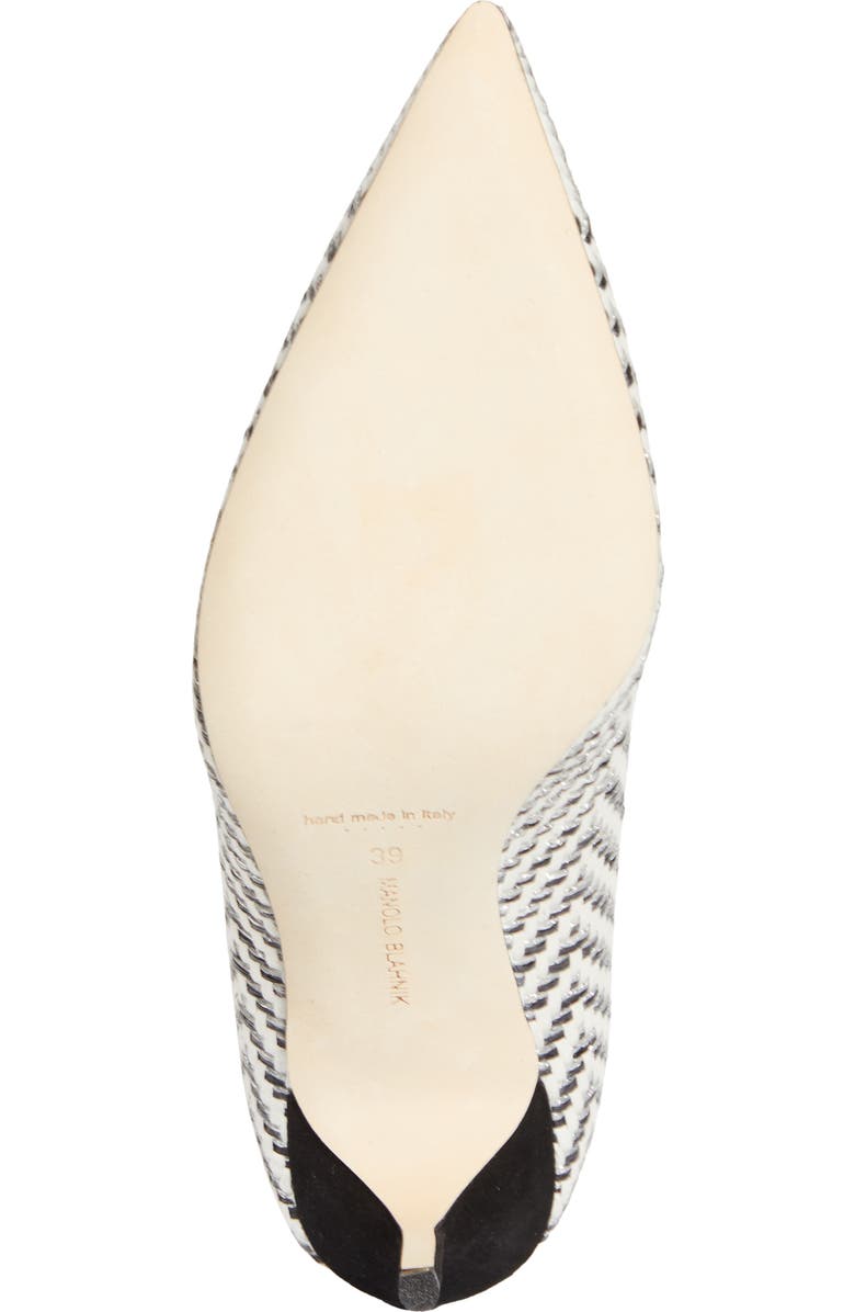 Manolo Blahnik BB Pointed Toe Raffia Pump, Alternate, color,