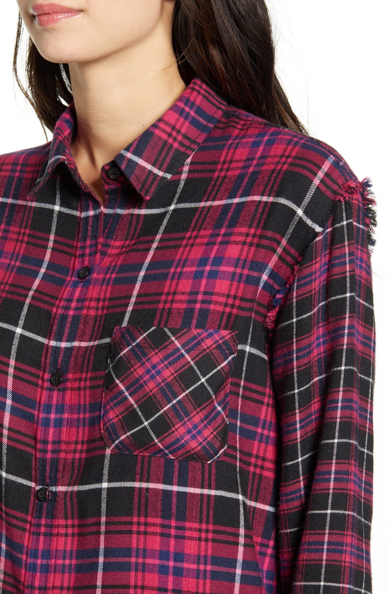 Rails Brock Plaid Button-Up Twill Shirt, Alternate, color, 