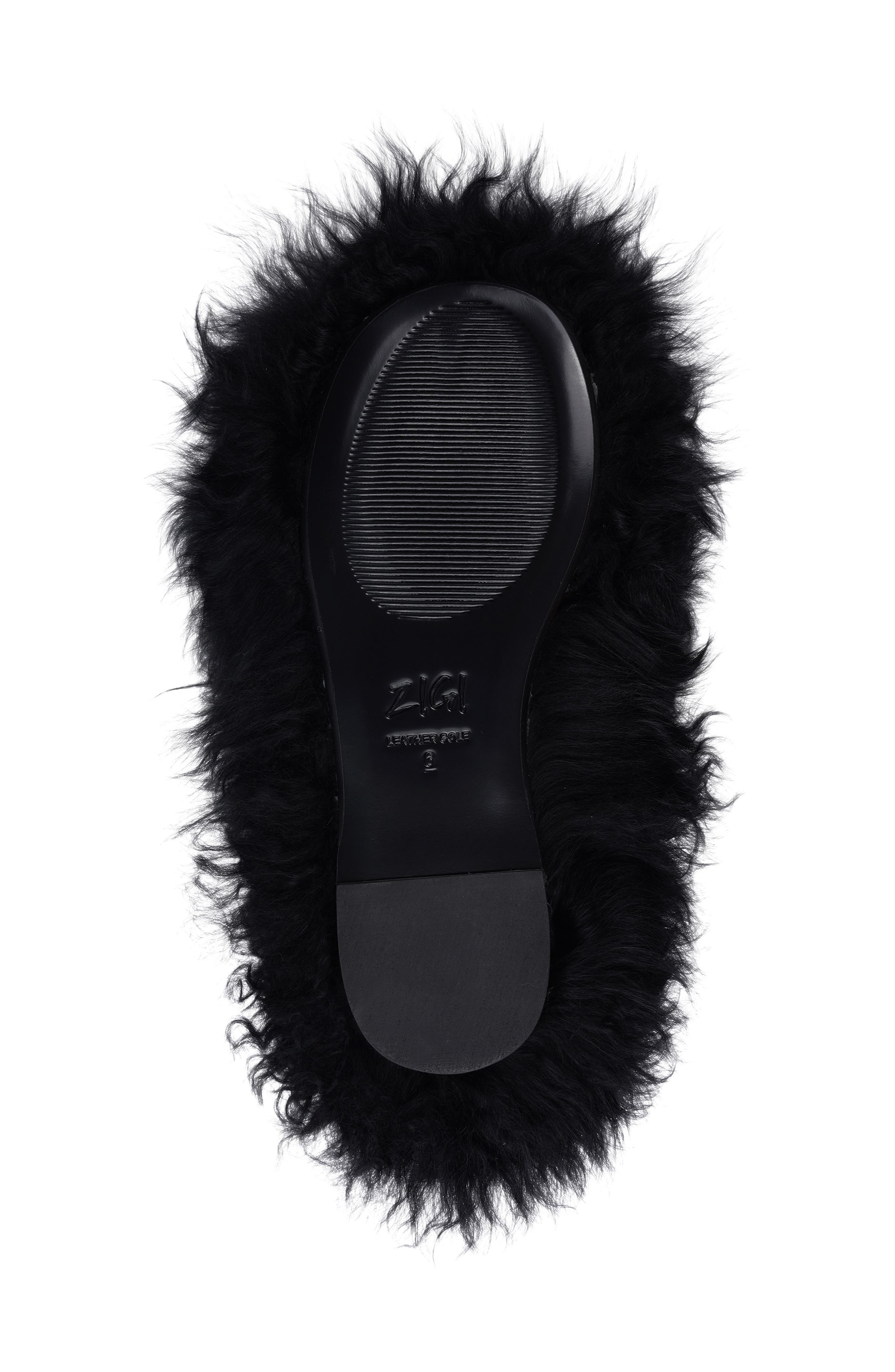 Opal Waterproof Genuine Shearling Slipper, Alternate, color, BLACK