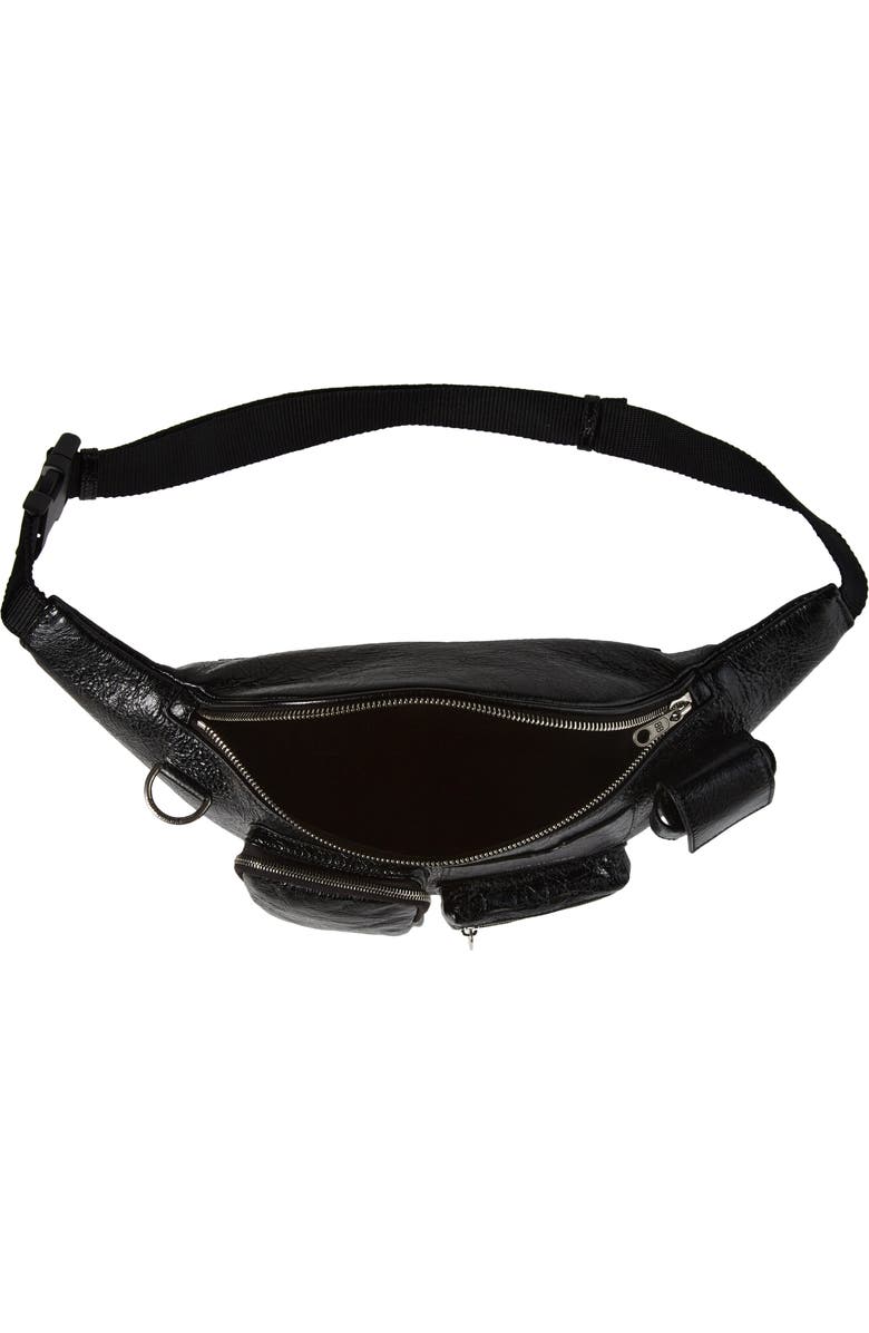 Balenciaga Superbusy Crinkle Leather Belt Bag, Alternate, color,