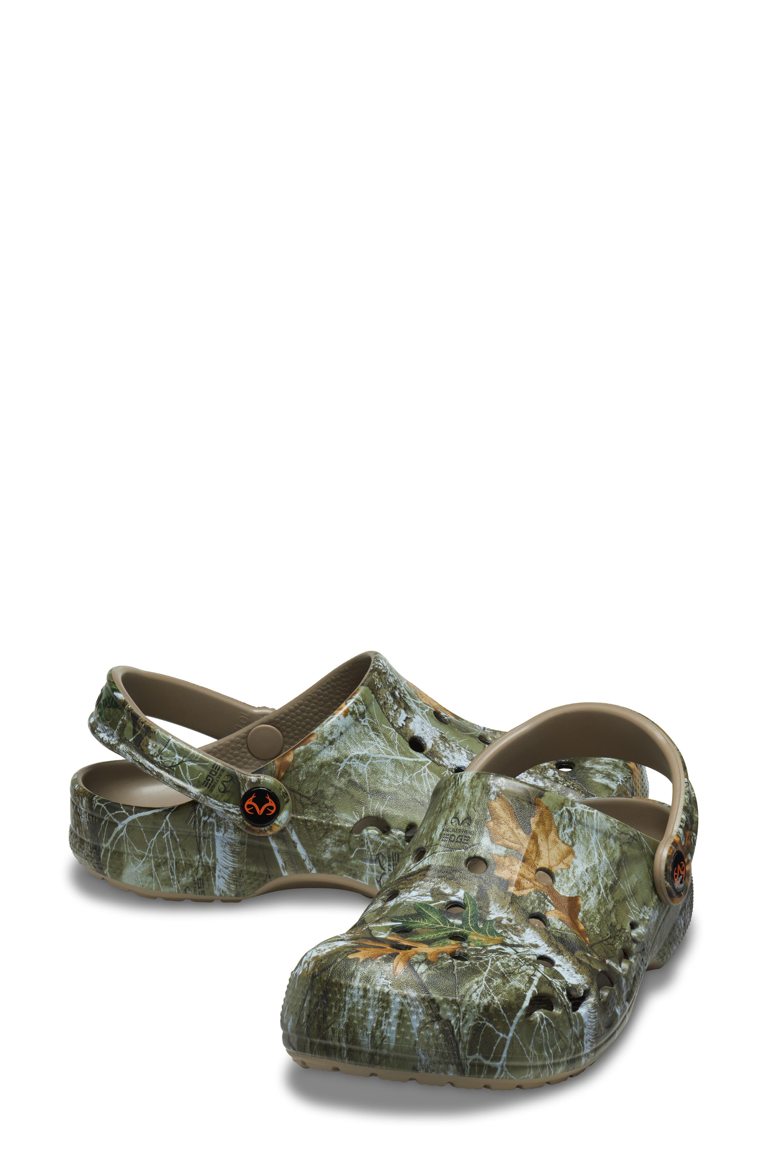CROCS Gender Inclusive Realtree Edge Camo Baya Clog, Alternate, color, Dark Green Multi