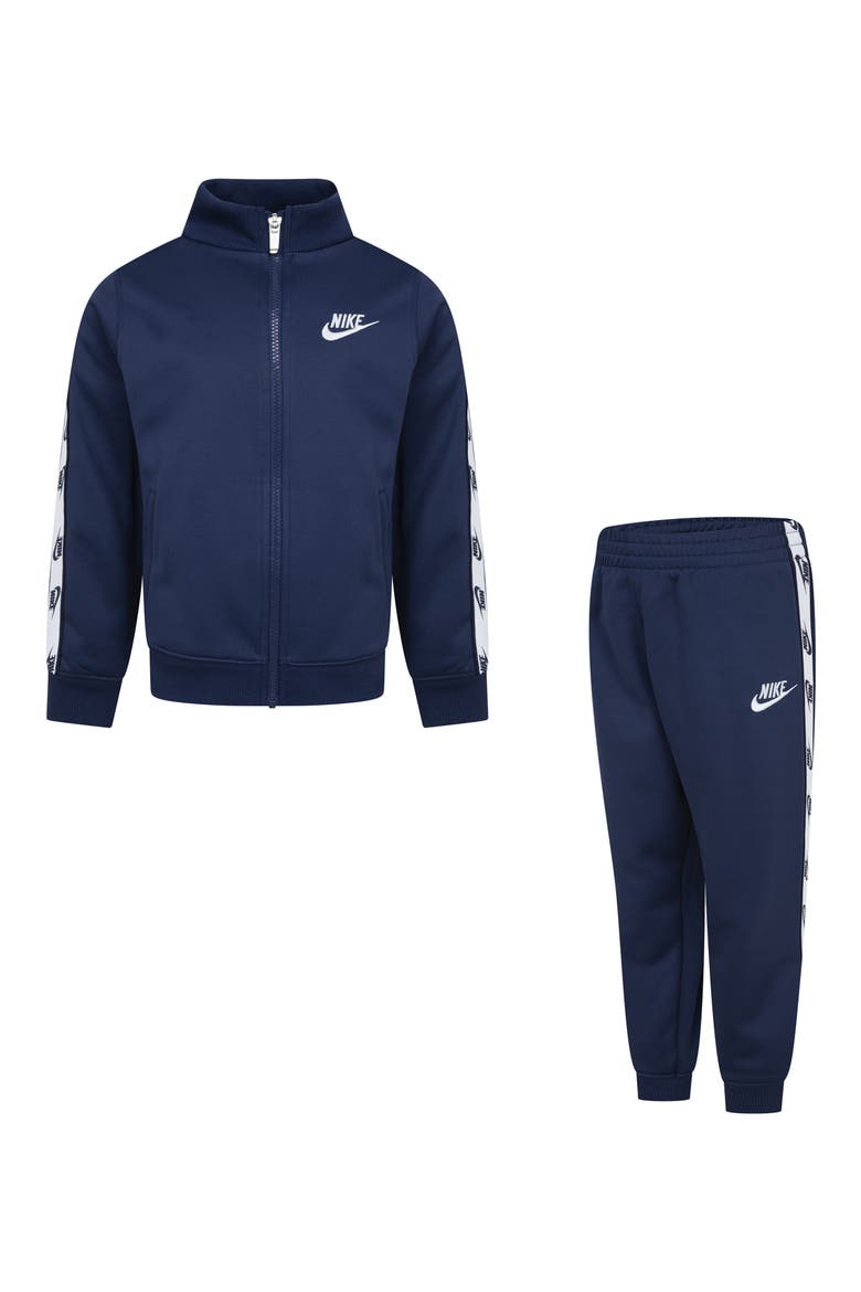 Kids' Logo Tape Track Jacket & Joggers Set, Main, color, MIDNIGHT NAVY