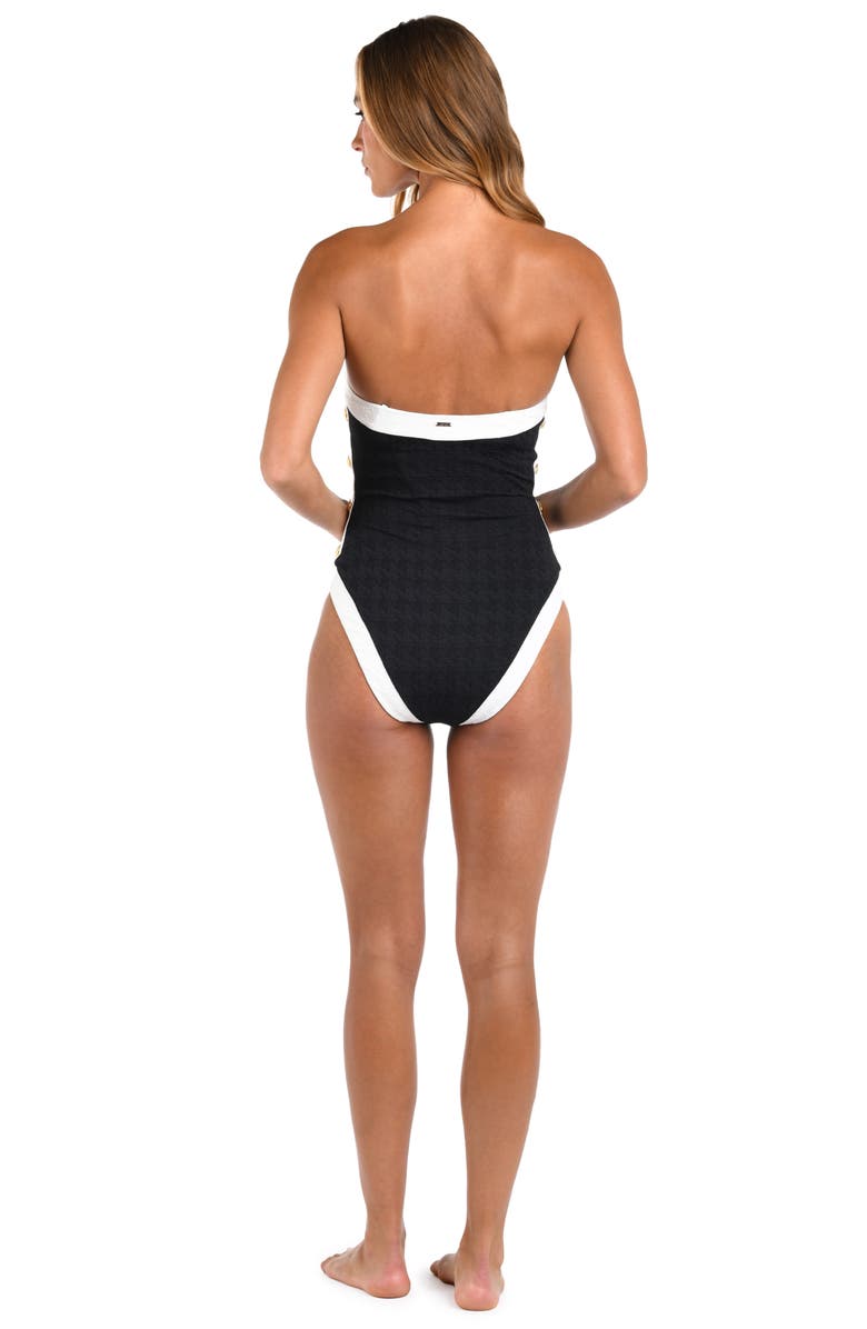L'AGENCE Tory Colorblock One-Piece Swimsuit, Alternate, color, Black