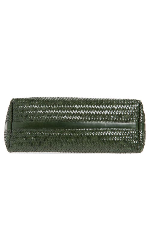 Shop Madewell Handwoven Leather Tote In Summit Green