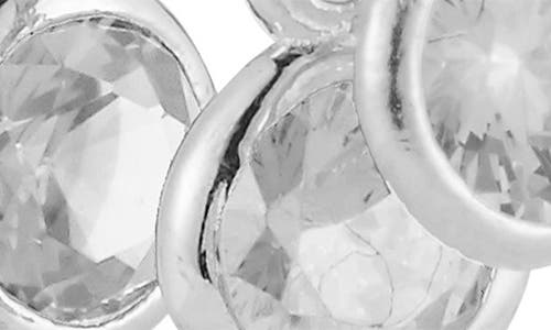 Sphera Milano Cubic Zirconia Shaker Drop Huggie Hoop Earrings In Metallic