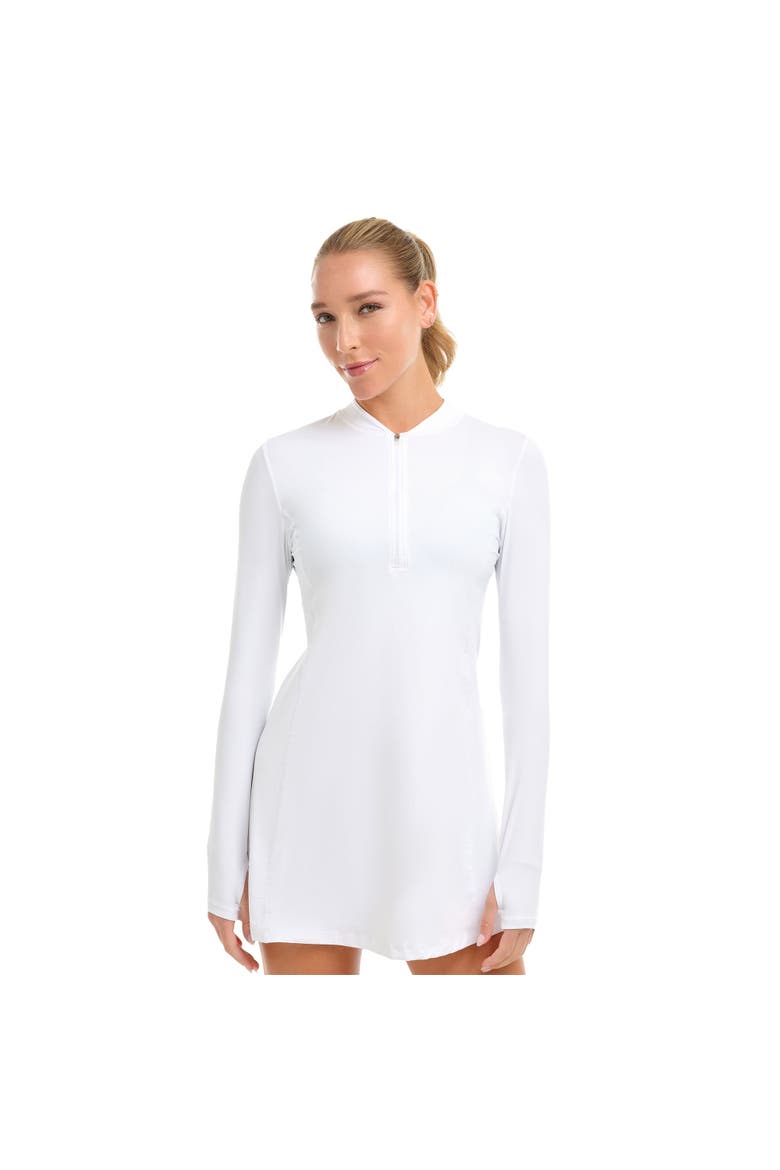 Women's Long Sleeve Sun and UV Protection Active Dress, Main, color, White