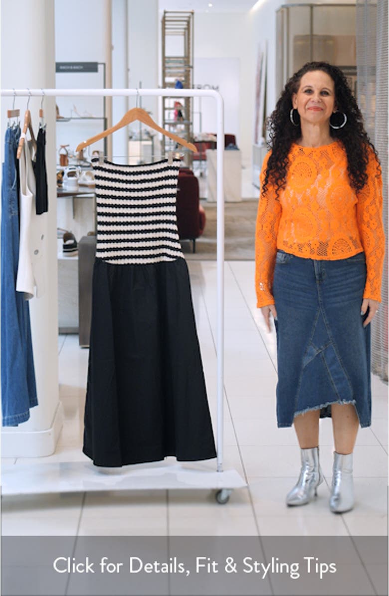 Nati Strapless Mixed Media Maxi Dress, sales video thumbnail