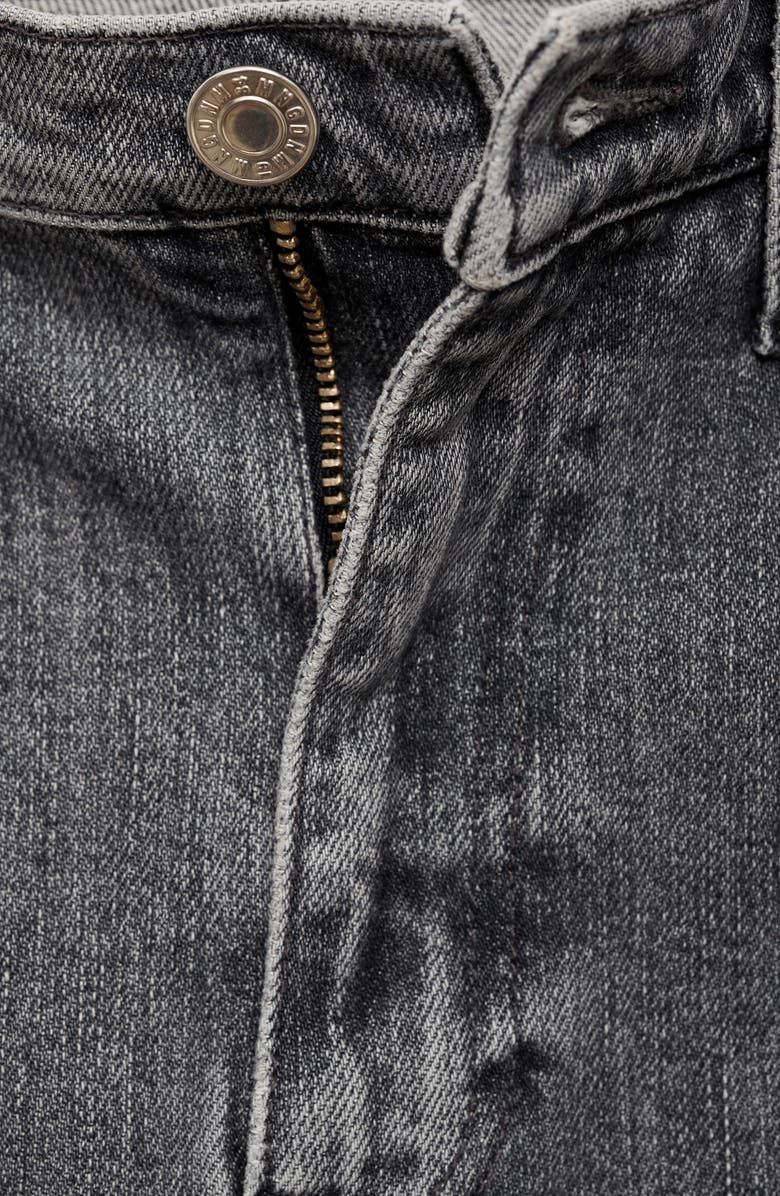 MANGO Claudia Waxed Crop Slim Fit Jeans, Alternate, color, 