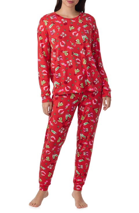 Print Long Sleeve Pajamas