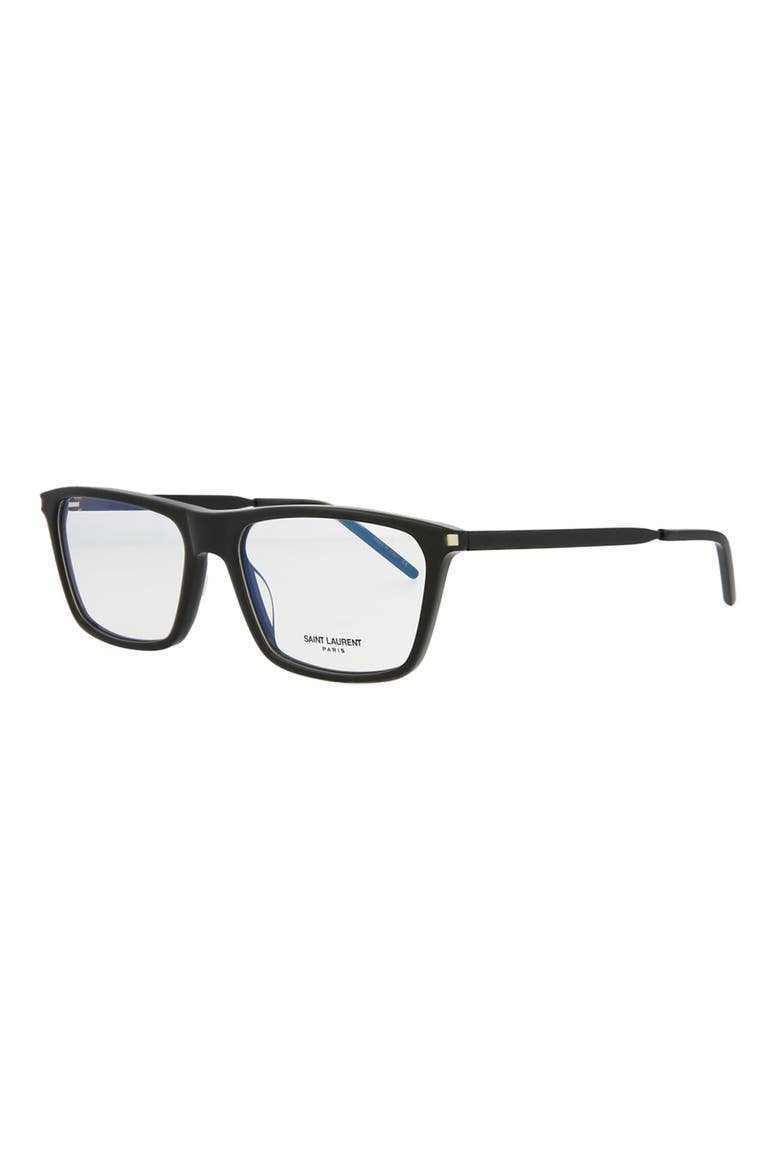 56mm Rectangle Optical Frames, Alternate, color, BLACK BLACK TRANSPARENT