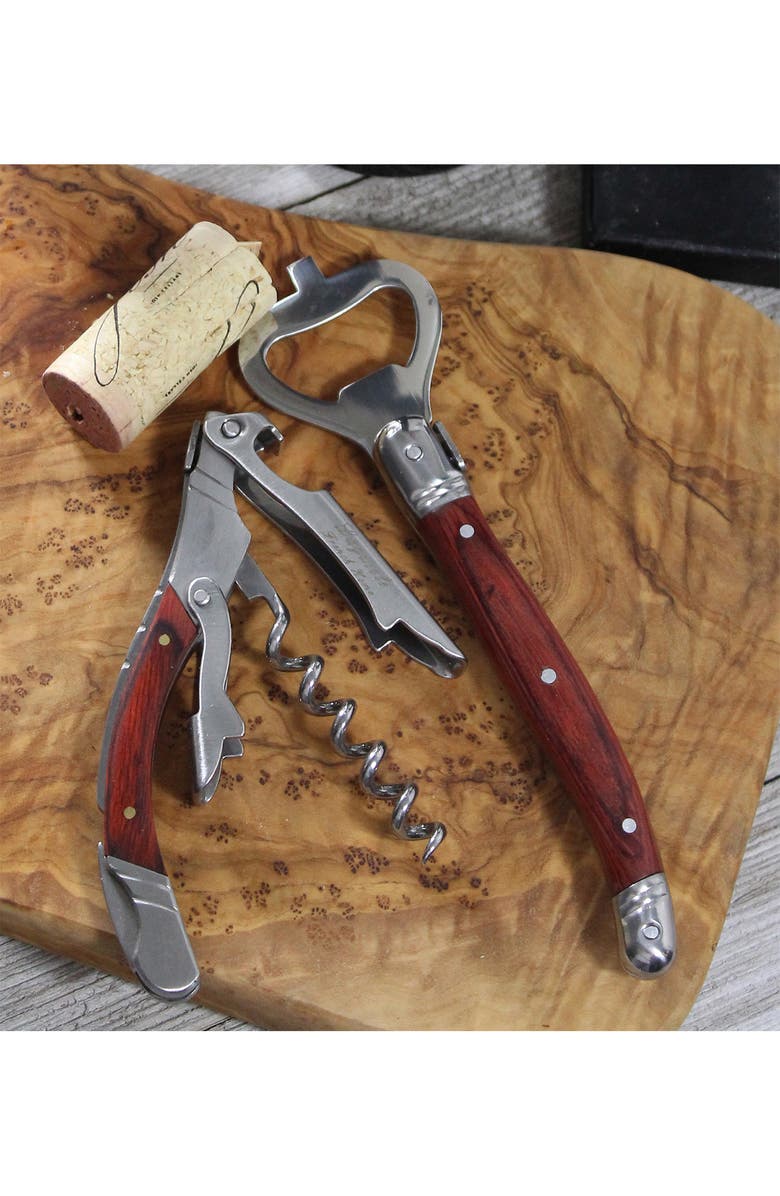 FRENCH HOME Laguiole 2-Piece Bar Opener Set, Alternate, color, Wood Grain
