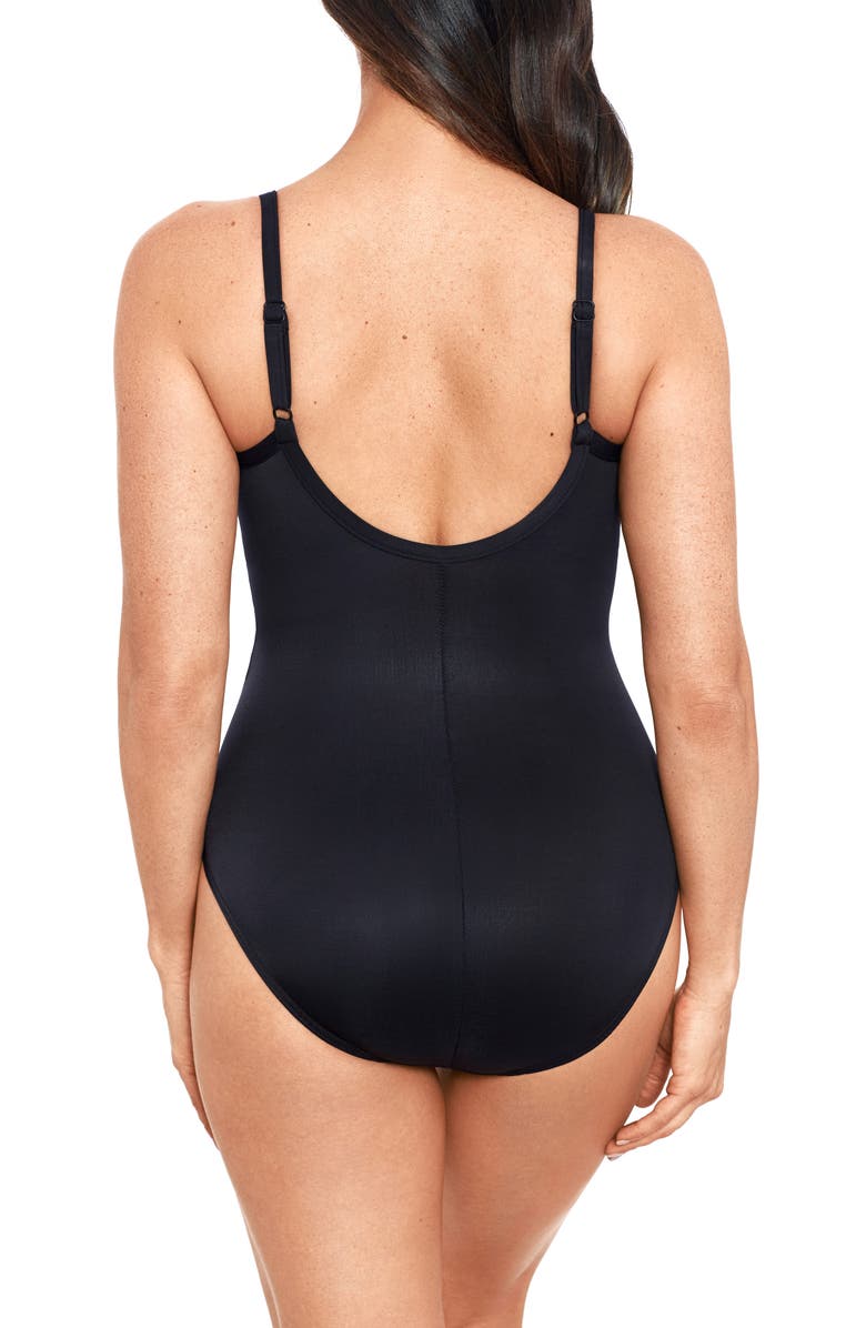 Miraclesuit<sup>®</sup> Network News Bell One-Piece Swimsuit, Alternate, color, Black