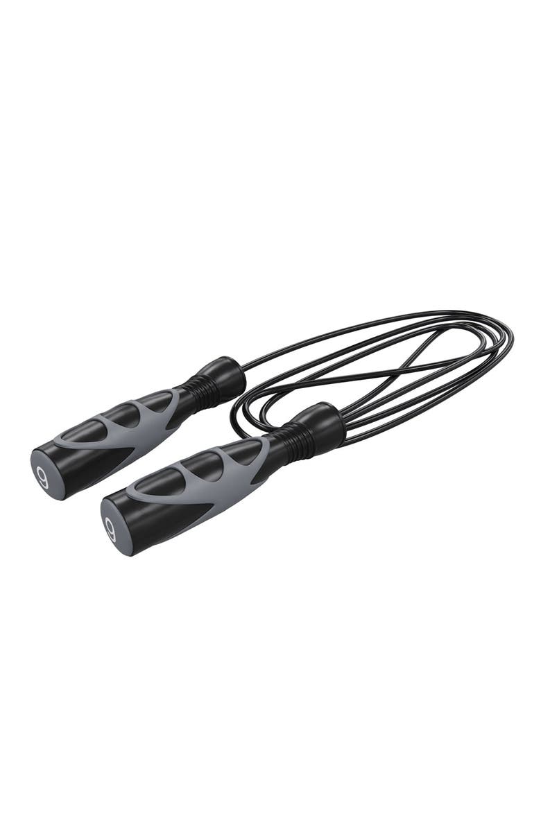 Power Systems Elite Jump Rope, Vinyl Training Rope for Cardio, Fitness & Skipping Exercise, Main, color, Black
