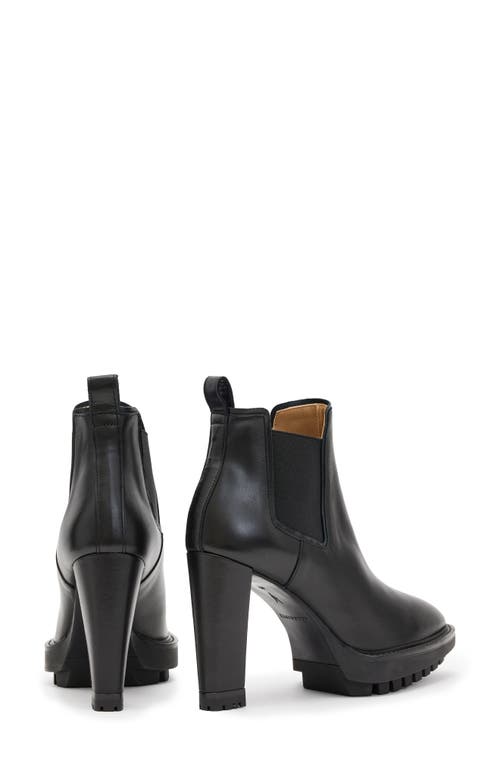 Allsaints Harper Block Heel Bootie In Black
