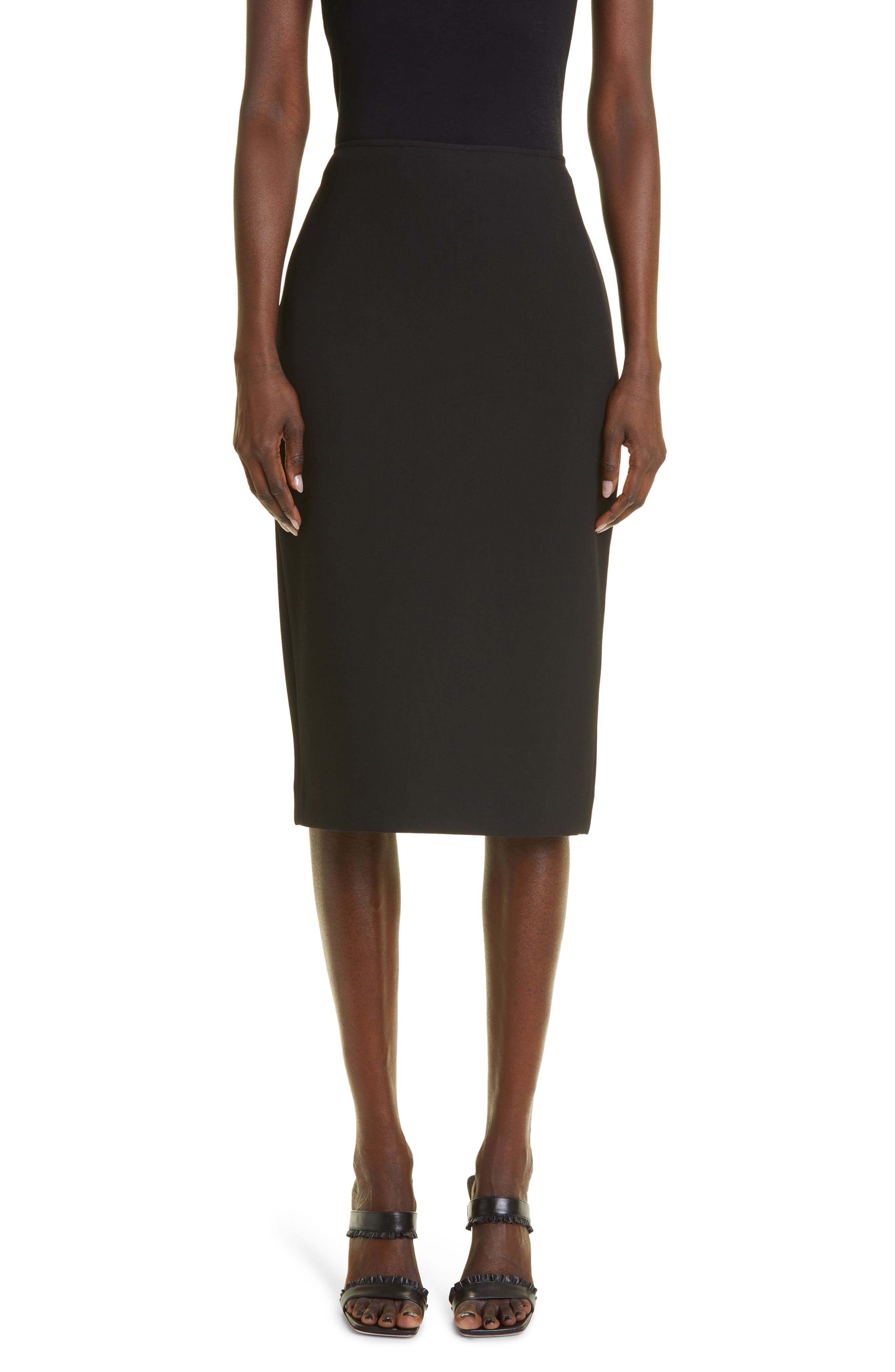 Stretch Crepe Skirt