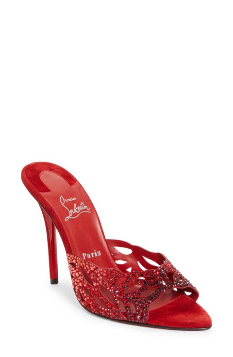 Lasera Ombré Crystal Embellished Slide Sandal (Women)