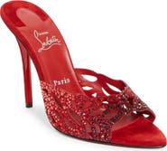 Christian Louboutin Lasera Ombré Crystal Embellished Slide Sandal